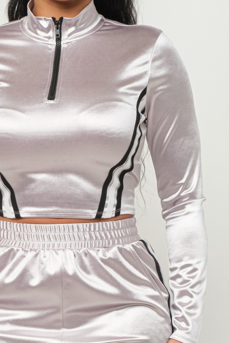 Angel Stripe Zip Up Jacket